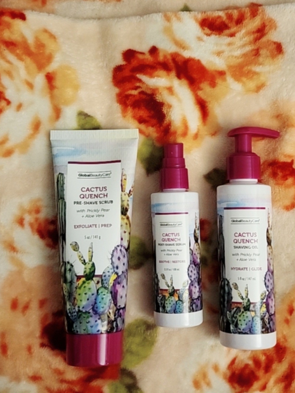 Global Beauty Care Cactus Quench Bath & Shave Set — Pink